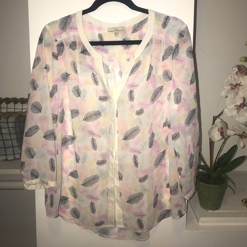 TK SHEAR HEATHER BLOUSE